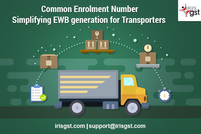 Eway Bill Generation for transporters using Common-Enrolment-Number