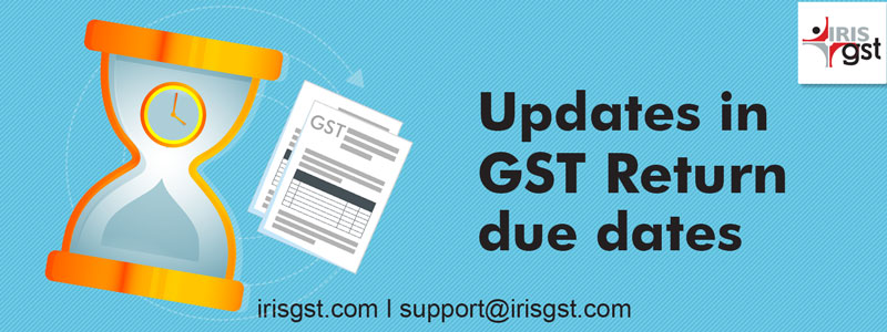 Filing Due Dates extended for GSTR 1