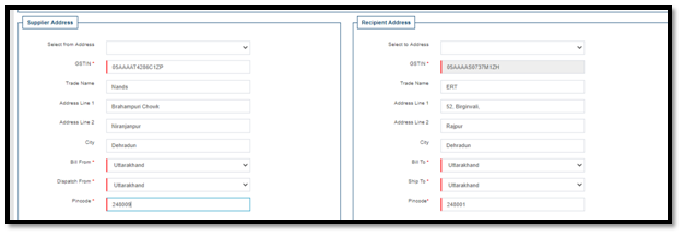 Faulty product supplier address